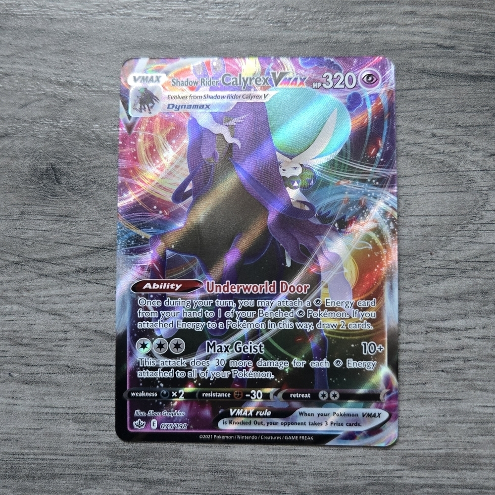 Shadow Rider Calyrex VMAX #75 Pokemon Chilling Reign Holo Card